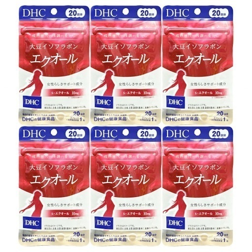 大豆イソフラボンエクオール 20日分 エクオールサプリメント D H C 6袋セット