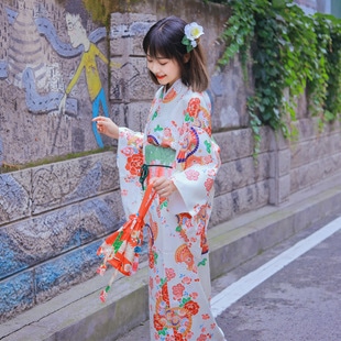 和风桜の美四季用日本着物レディースおしゃれかわいい着物小纹着物