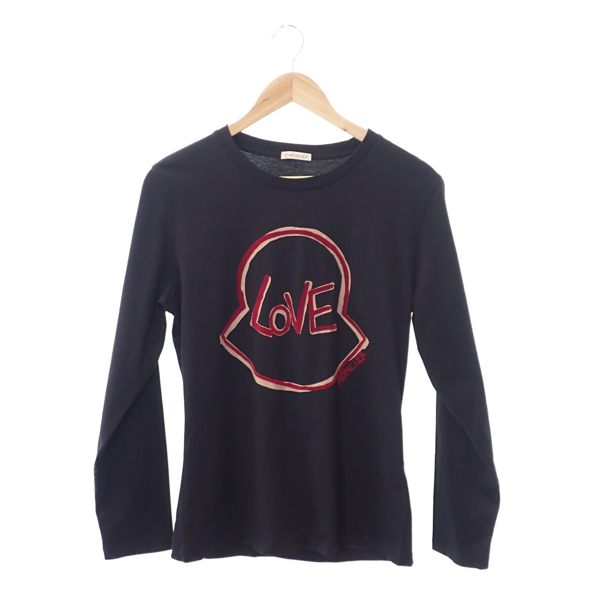 【SAランク】 LOVEロゴ ロングTシャツ 長袖 G20938D00005 829FB コットン ブラック Sサイズ レディース