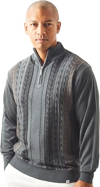 SafireシルクIncStacy Adamsメンズセーター垂直点線