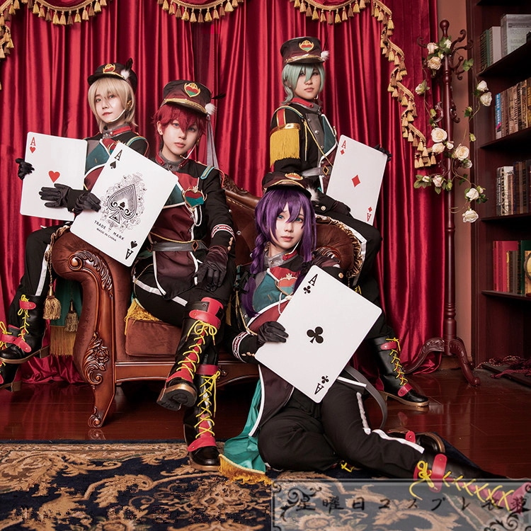あんスタ ALKALOID Fantasyトランプ in UNDERLAND 風早巽 白鳥藍良 礼瀬マヨイ 天城一彩 コスプレ衣装 コスチューム