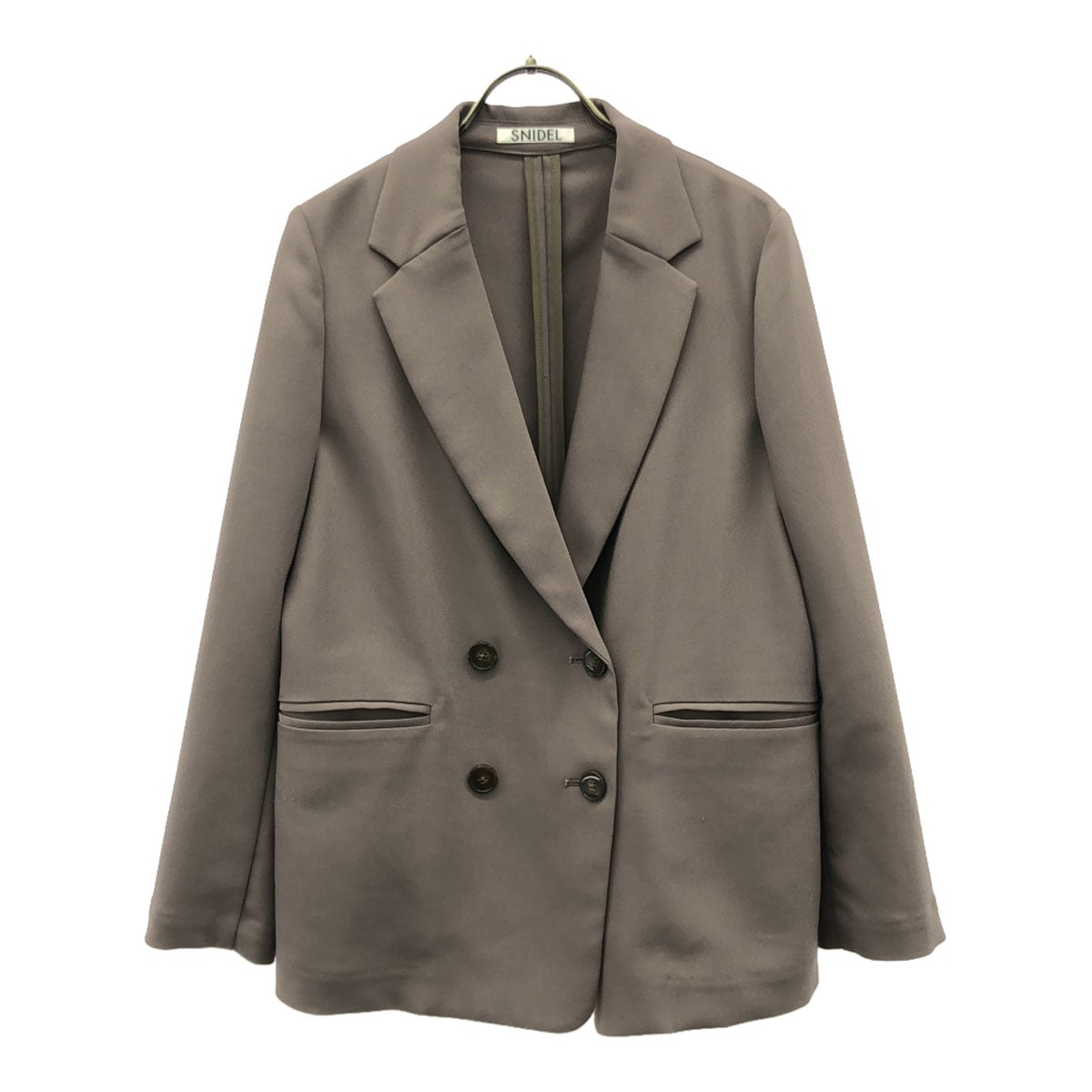 ダブル テーラードジャケット F グレージュ SWFJ214056 レディース 古着