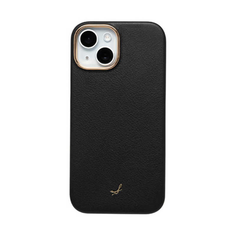 HAMEE　［iPhone 15専用］salisty noble MagSafe対応 レザーハードケース ブラック　669-964484