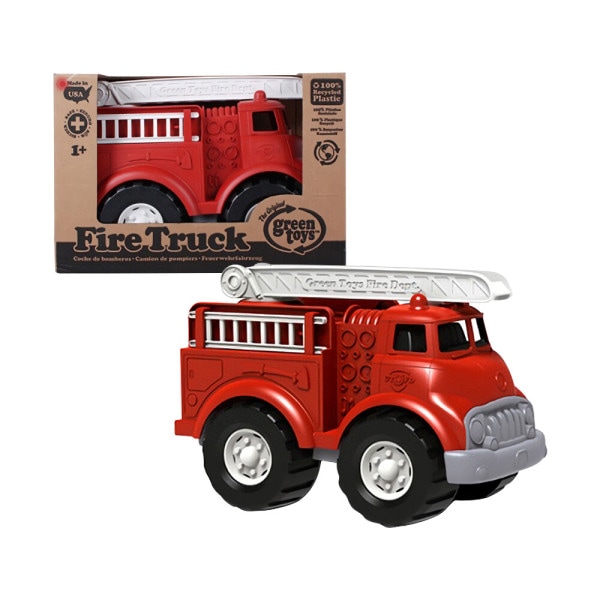 はしごが立てられる消防車のおもちゃ/グリーントイズ