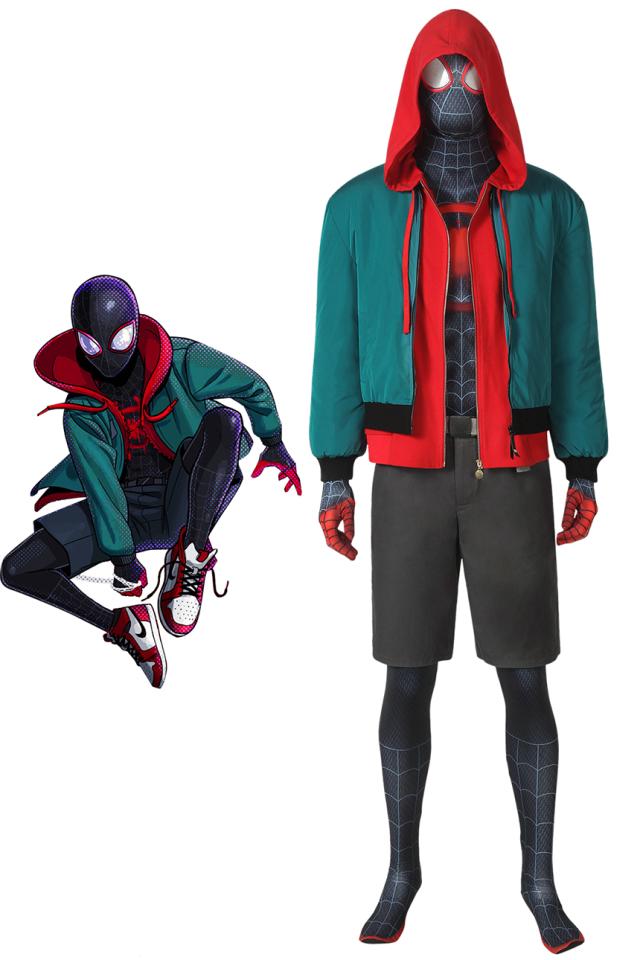 新タイプ追加 激安販売 スパイダーマン: スパイダーバース マイルス・モラレス Into the Spider-Verse Miles Morales コスプレ衣装 [4362]