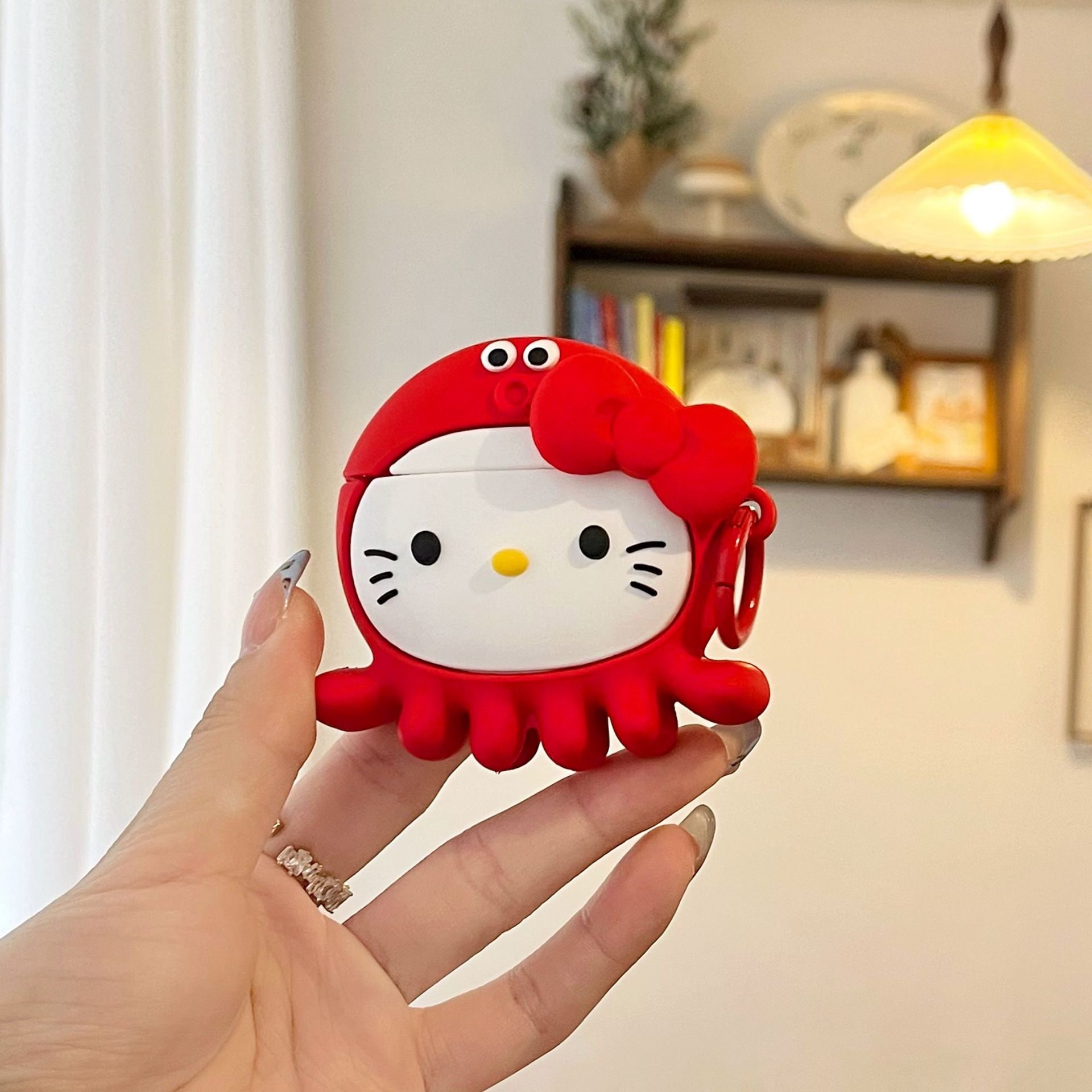 【20点セット】【送料無料】かわいいタコ猫を怪しむAirPods 12世代イヤホンカバーアップルワイヤレスBluetooth pro 3世代対応