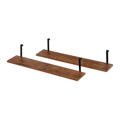 他サイト： ウォールラック棚板 2枚組 約 幅80×奥行17.5×高さ15cm ブラウンブラック KTR-3142-T80BBの商品画像