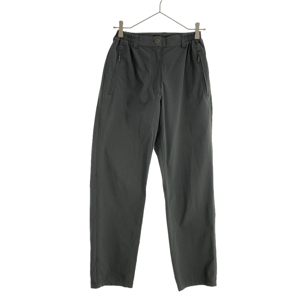 ロゴ刺繍 ナイロンパンツ M グレー レディース 古着