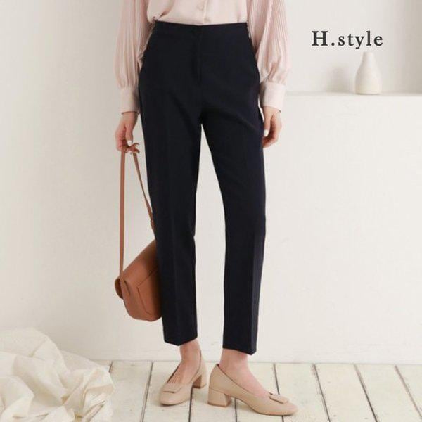 HスタイルMIZ脚長美脚セミフレアスラックス/春/ビッグサイズ/スラックス/バンディングパンツ/バギー/ブーツカット/ワイド