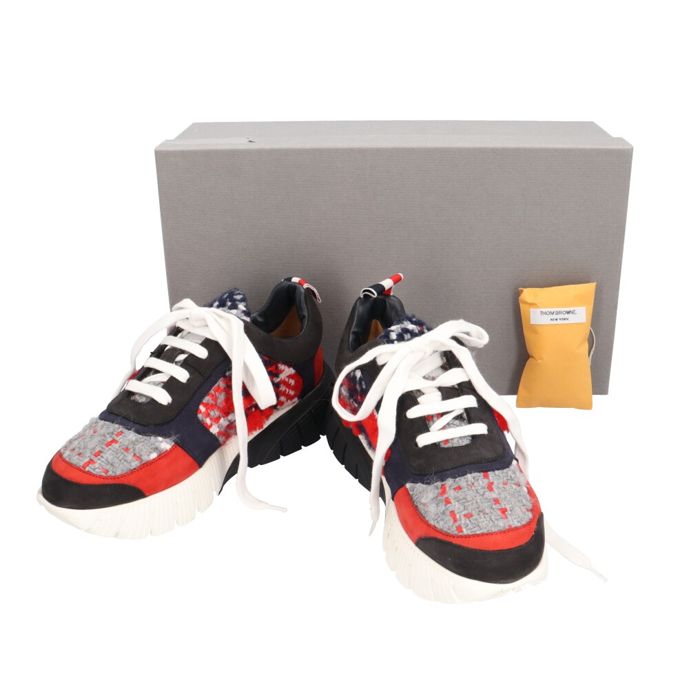 トムブラウン スニーカー ツイード FFD034D-05493 THOM BROWNE 中古 美品