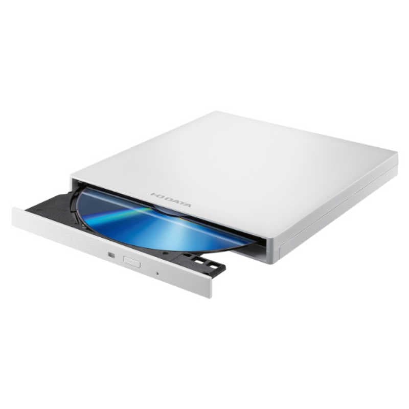 IOデータ　Type-C対応 保存ソフト付きポータブルDVDドライブ ［USB-A/USB-C］ ホワイト　DVRP-UC8SW/H