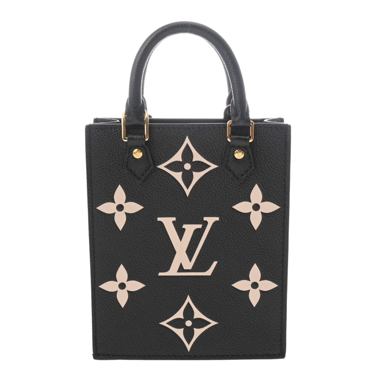 モノグラムアンプラント プティットサックプラ ノワール/ベージュ M81416 レディース レザー 2WAYバッグ Aランク 中古 銀蔵