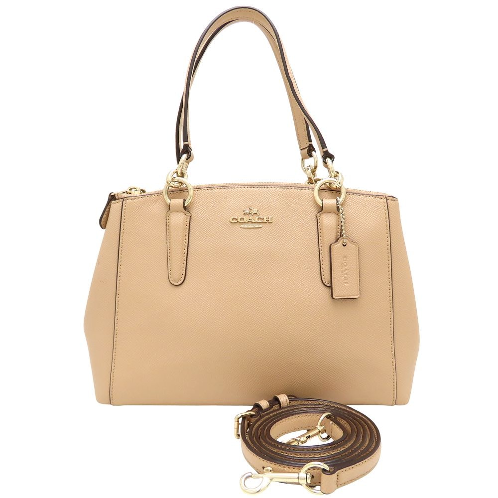 ミニクリスティ F57523 ハンドバッグ 2Way レザー ベージュ アウトレット/352583【中古】