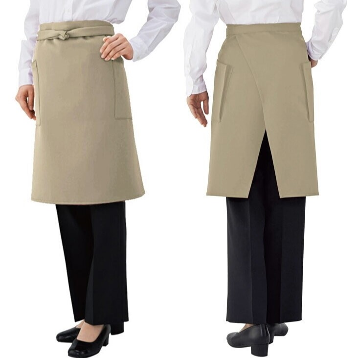 メール便 エプロン おしゃれ 腰巻 ミドル ミドルエプロン 業務用 レディース メンズ