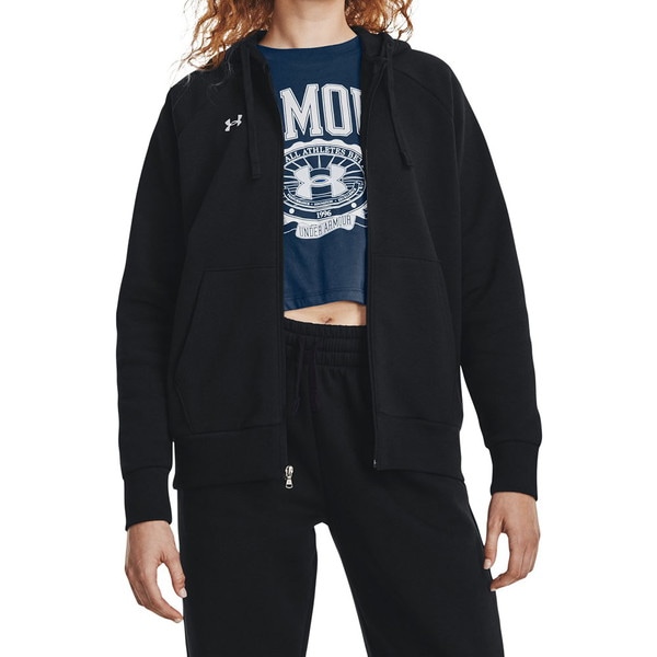 UNDER ARMOUR アンダーアーマー UAライバルフリース フルジップ フーディー フリース ベロアジャケット 1379497-001 レディース