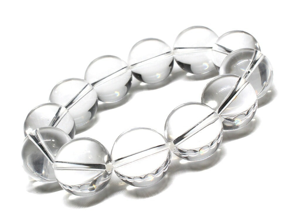 水晶 ブレスレット 18mm パワーストーン ブレスレット メンズ 天然石 数珠 アクセサリー メンズブレスレット レディースブレスレット パワーストーンブレスレット 天然石ブレスレット 男性用 クォ