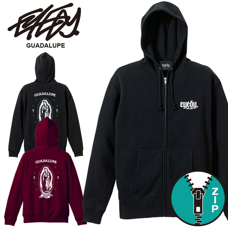送料無料 GUADALUPE MALIA マリア 大きいサイズ メンズ スウェット ジップ パーカー