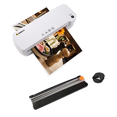 OAMUYO ラミネーター A4まで 対応 裁断機 コーナーカッター 3点セット ラミネート 24分間ウォームアップ ラミネート機 気泡なし 波打ち防止 コンパクト 速度１分間280mm 30分連続