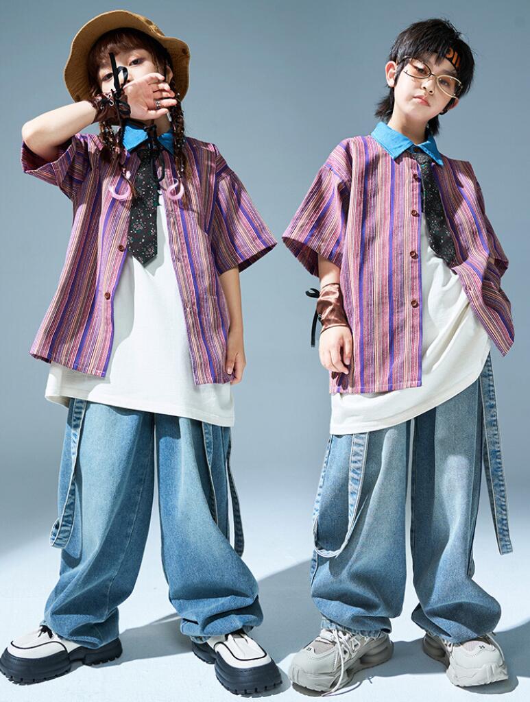 子供服 男の子 応援団 チーム衣装 子供ダンス衣装 ステージ舞台衣装 パンツ 練習着 K-POP hiphop レッスンダンスウェア 演出服 ヒップホップ 団体服 ストリート イベント 女の子 シャツ