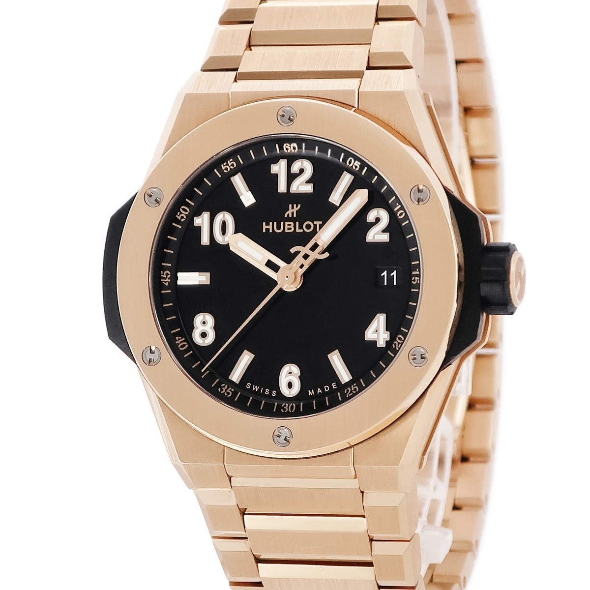 ビッグバン インテグレーテッド タイムオンリー 457.OX.1280.OX 自動巻き メンズ K18KG無垢 ブラック 3年保証