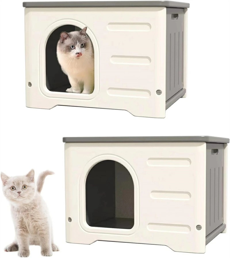 【迅速な出荷】ペットハウス 猫ハウス 組み立てペットハウス キャットハウス おしゃれ 犬小屋 外猫ハウス 屋外 防水 耐重 通気性 防寒 雨よけ 防 防雨 換気 組立簡単 洗え 野良猫 避難所