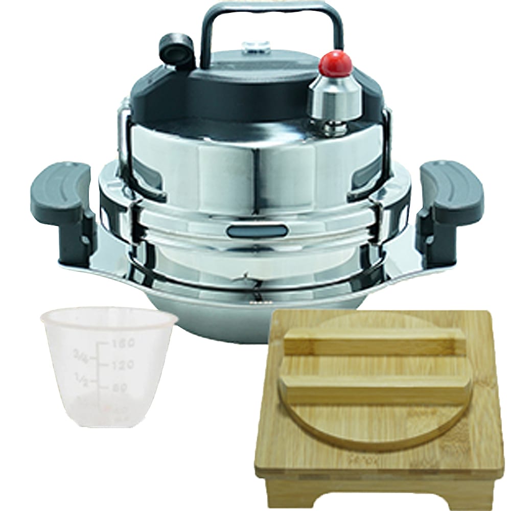 5分 バロ ご飯 おこげ 大釜 柄型 + 木 セット + 計量カップ