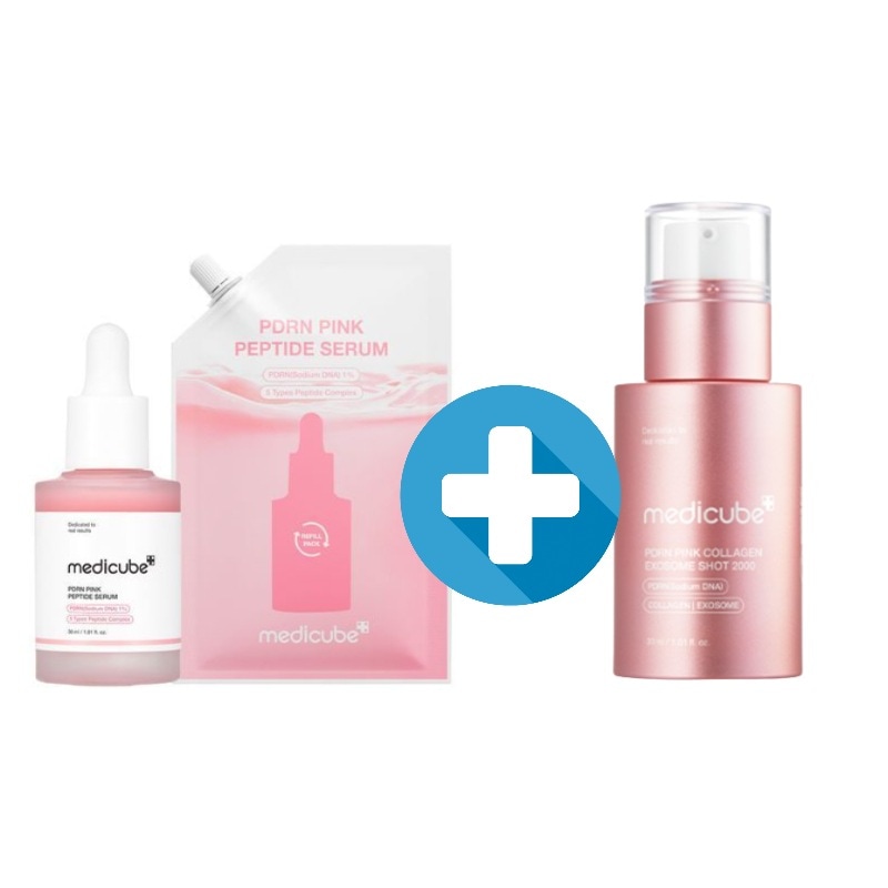 PDRN ピンクペプチド アンプル(30ml +リフィル 50ml)＋PDRN エクソソームショットアンプル（2000 または 7500）