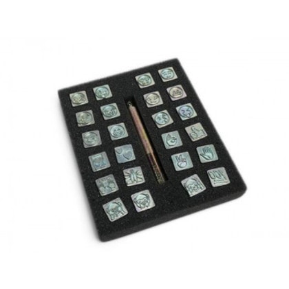 絵文字(顔文字)刻印セット 24種入り PI8156-00