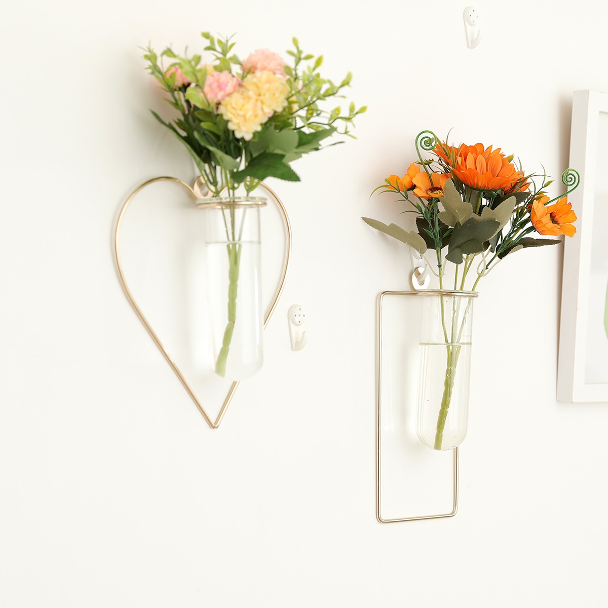 韓国 Ins 壁掛け ハート 花瓶 ミニ花器 フラワーベース 水栽培 一輪挿し ガラス製 透明 Sale 103 Off 試験