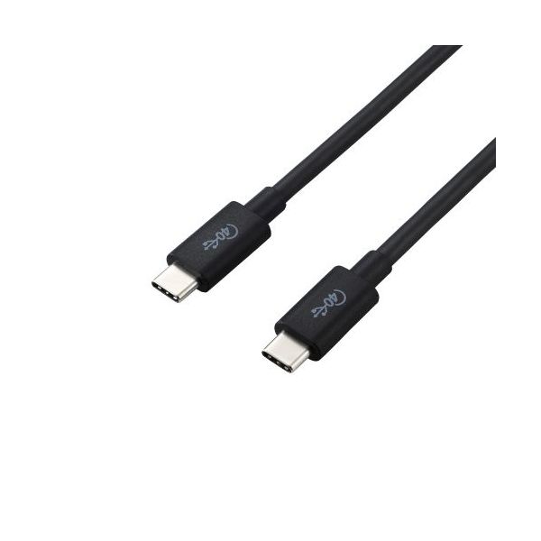 USB4-CC5P08BK USB4ケーブル C-Cタイプ 認証品 PD対応 40Gbps 0.8m ブラック メーカー直送