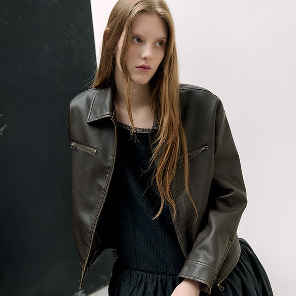 RIDER LEATHER JACKET BROWN 15,094円