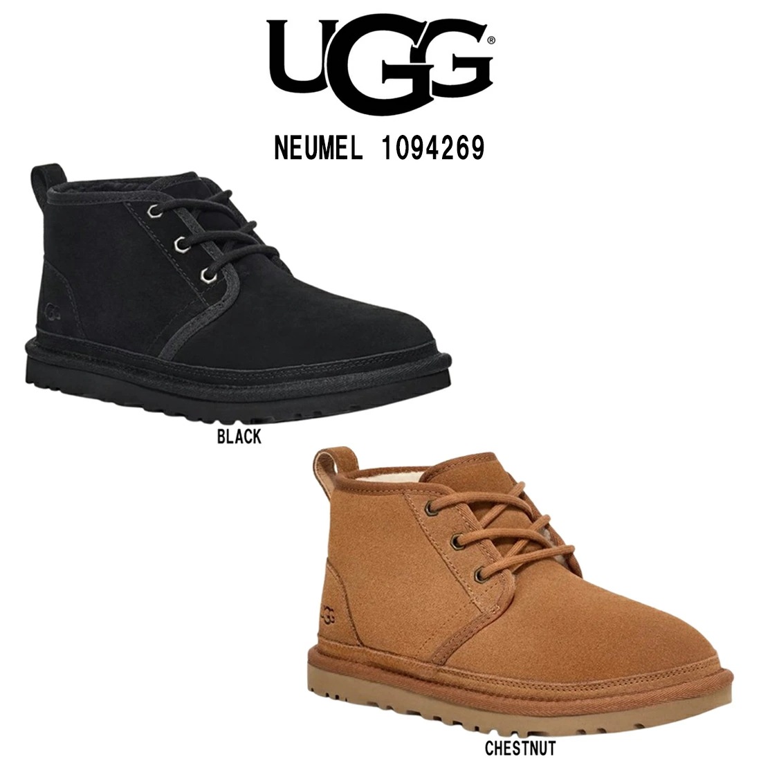 UGG レディース ニューメル ブーツ レースアップ シューズ ムートン チャッカブーツ ショート スエード ウール ふわふわ ギフト W NEUMEL 1094269