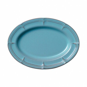 光洋陶器 ラフィネ アンティークブルー 25cmオーバルプラター 15987048