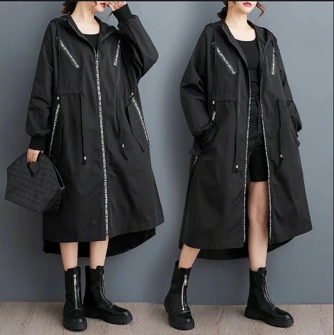 【高品質の製品】最新モデル登場！期間限定 ロングコート アウター 羽織 長袖 フード付き シンプル カジュアル お出かけ レディース【大きいサイズ レディース ロング ジャケット アウター 上着 ハン