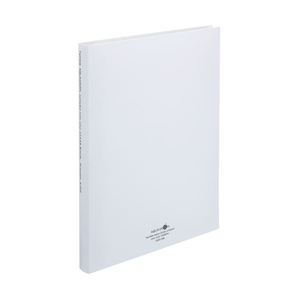 （まとめ） リヒトラブ AQUA DROPs クリヤーブック（クリアブック）（ポケット交換タイプ） A4タテ 30穴 30ポケット付属 背幅25mm 白 N5016-0 1冊 (×10セッ.