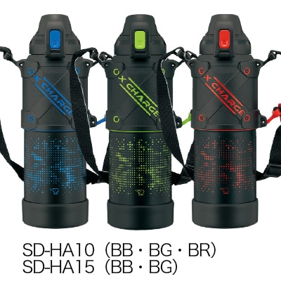 ステンレスクールボトル プロテクトアーマー搭載 「シームレスせん」保冷専用 SD-HA10 / SD-HA15
