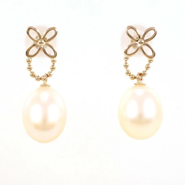 K18 18金 PG ピンクゴールド ピアス パール(真珠) 総重量約1.8g ジュエリー 中古