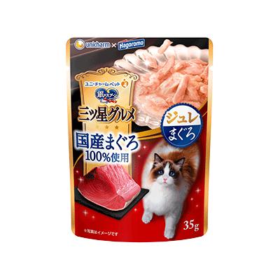 【120個セット】ユニ・チャーム 銀のスプーン 三ツ星グルメ パウチ 国産まぐろ 100%使用 ジュレ まぐろ 35g