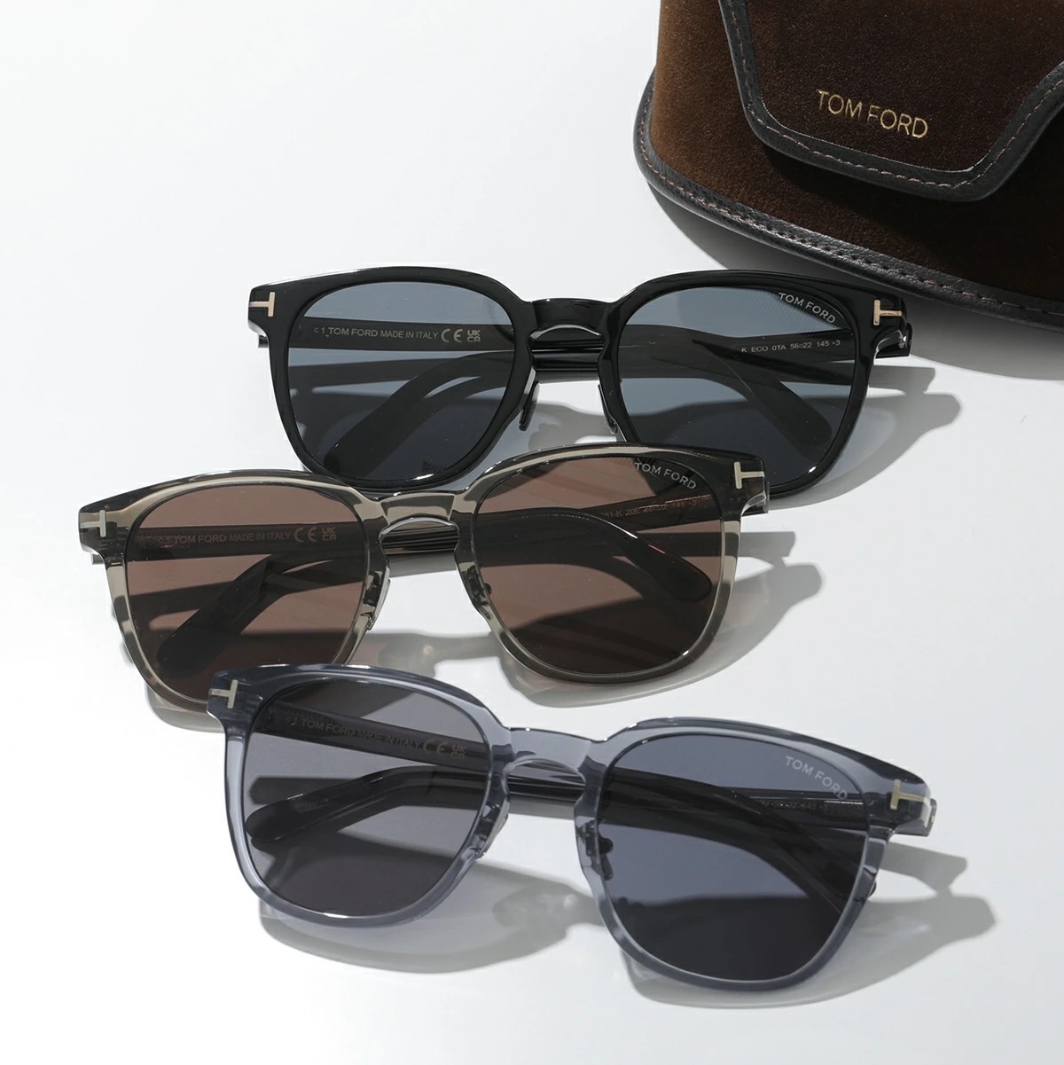 TOM FORD トムフォード サングラス TF1051-K FT1051-K レディース ウェリントン型 アジアンフィット アイウェア カラーレンズ Tロゴ カラー2色