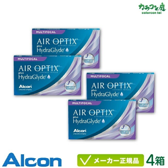 アルコン エア オプティクス プラス ハイドラグライド マルチフォーカル 4箱セット (Alcon コンタクトレンズ 2week 遠近両用)