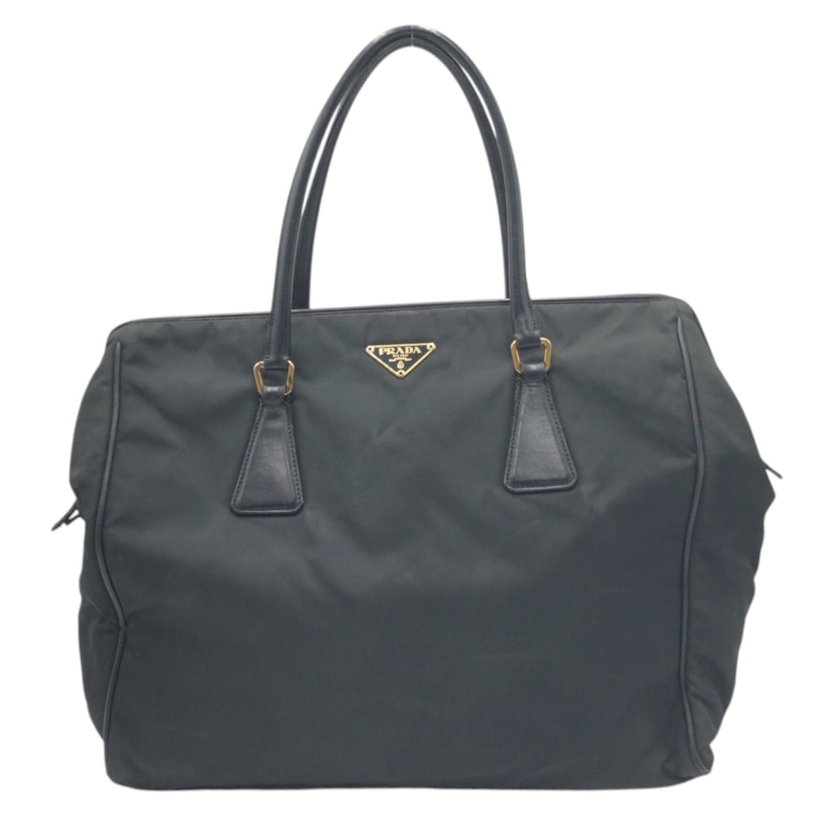 テスート 三角ロゴ ブラック 黒 ナイロン トートバッグ ハンドバッグ レディース 500356