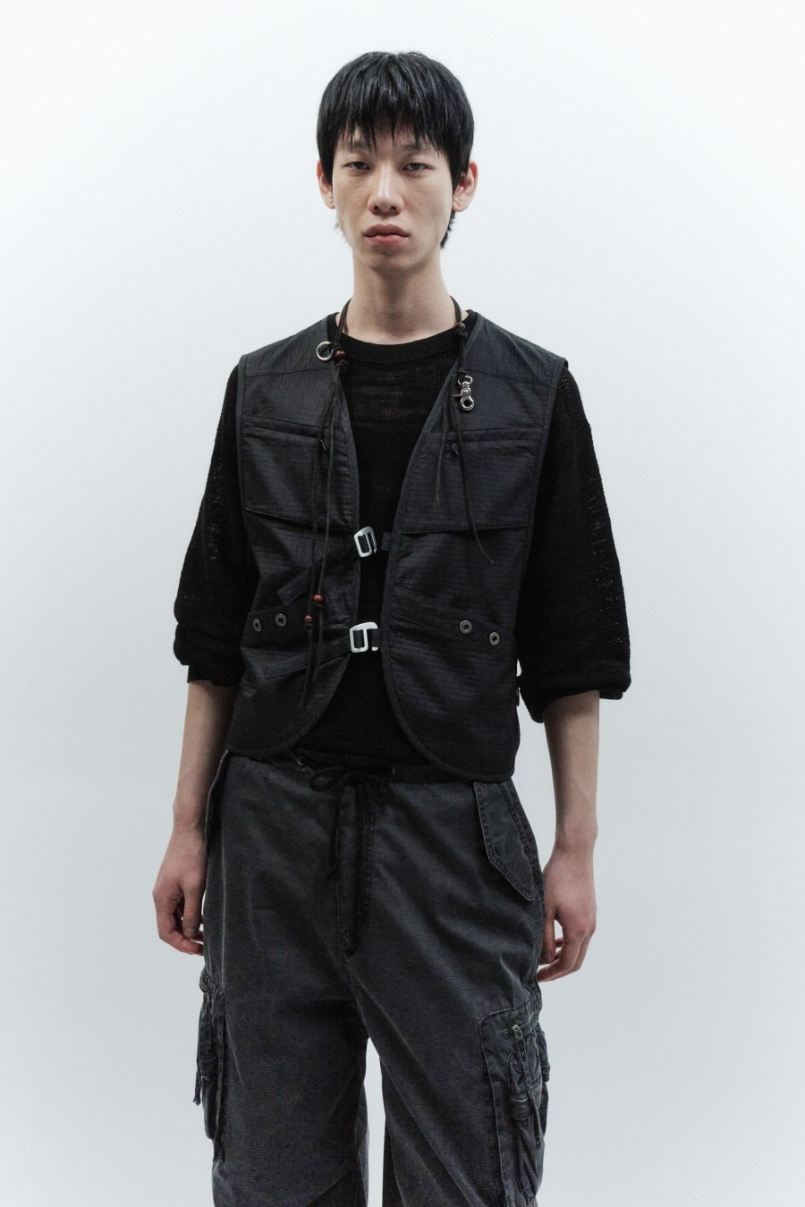 【INSILENCE】 PLITTER UTILITY BEST : BLACK