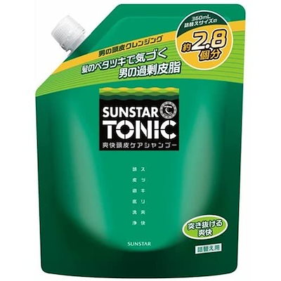 他サイト： Sunstar Tonic 【大容量】 (サンスタートニック) シャンプー 爽快頭皮ケア 詰替え用 1000mL ノンシリコン処方 [シトラスハーブの香り]の商品画像