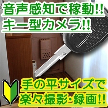 小型カメラ盗撮厳禁音声感知撮影機能搭載 自動車キー型カメラ 16GB