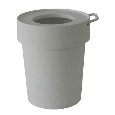 他サイト： 八幡化成　ゴミ箱 S 5L 丸型 ゴミ袋が見えない タップトラッシュ グレー　124676の商品画像