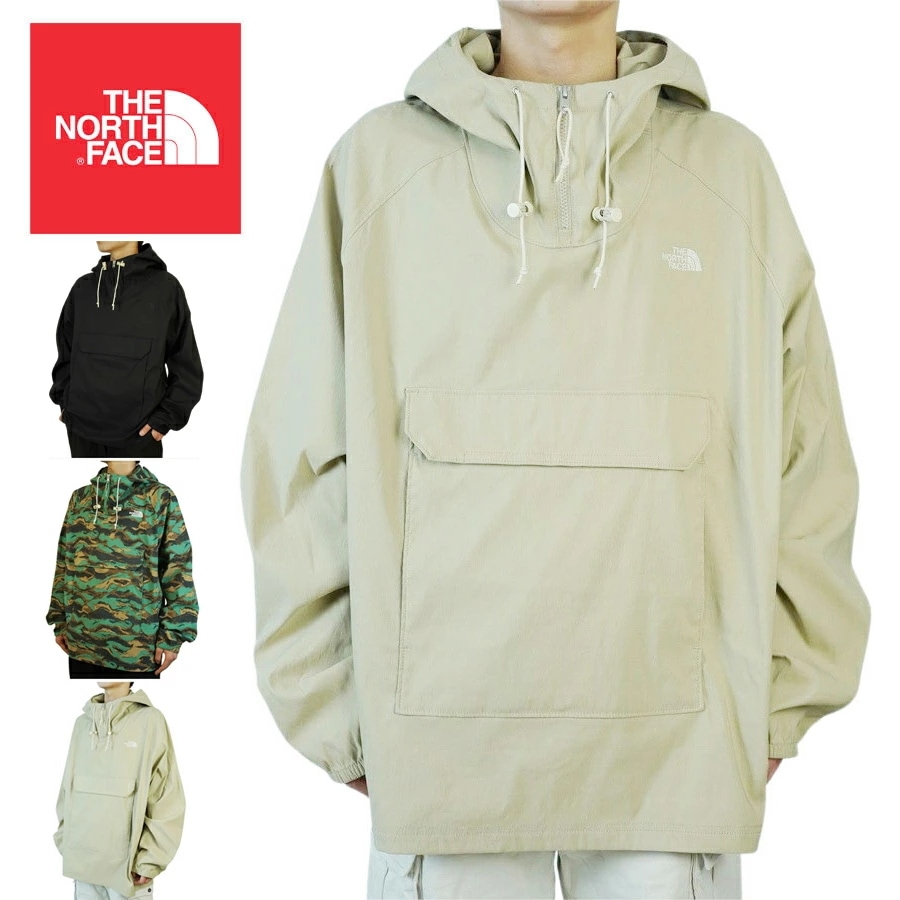 ノースフェイスTHE NORTH FACEメンズ ジャケットM CLASS V PULLOVERメンズ クラス プルオーバーツイルベージュ ブラックb