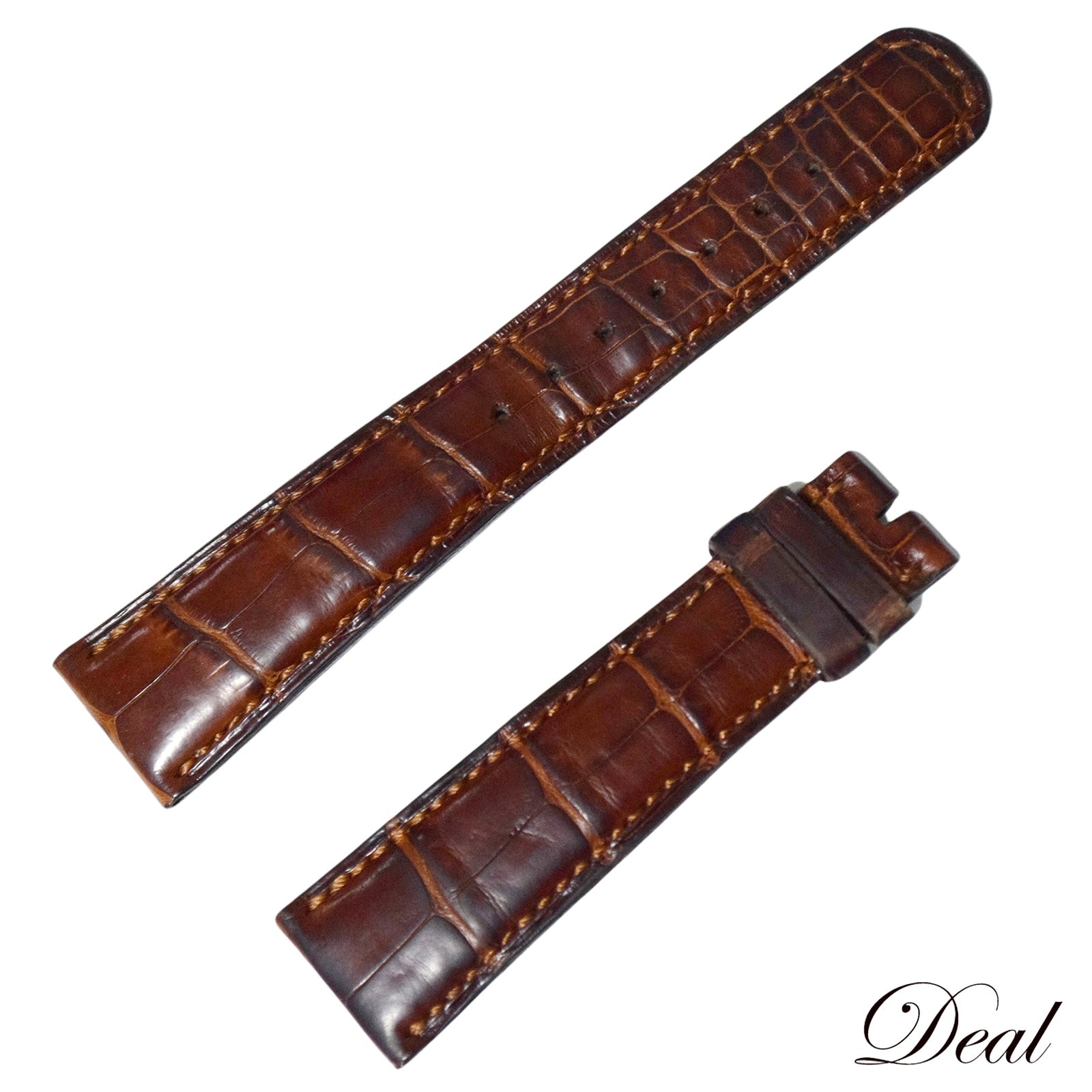 ランゲ＆ゾーネ 純正 クロコ レザーベルト ブラウン メンズ 時計ベルト