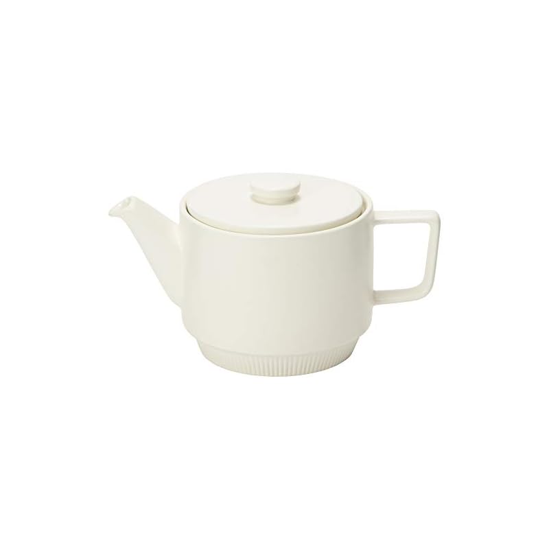 MIKASA ティーポット ウィークエンド ホワイト 直径13.3奥行10.4高さ10.7cm 550ml 電子レンジ食洗機オーブン対応 T-789476