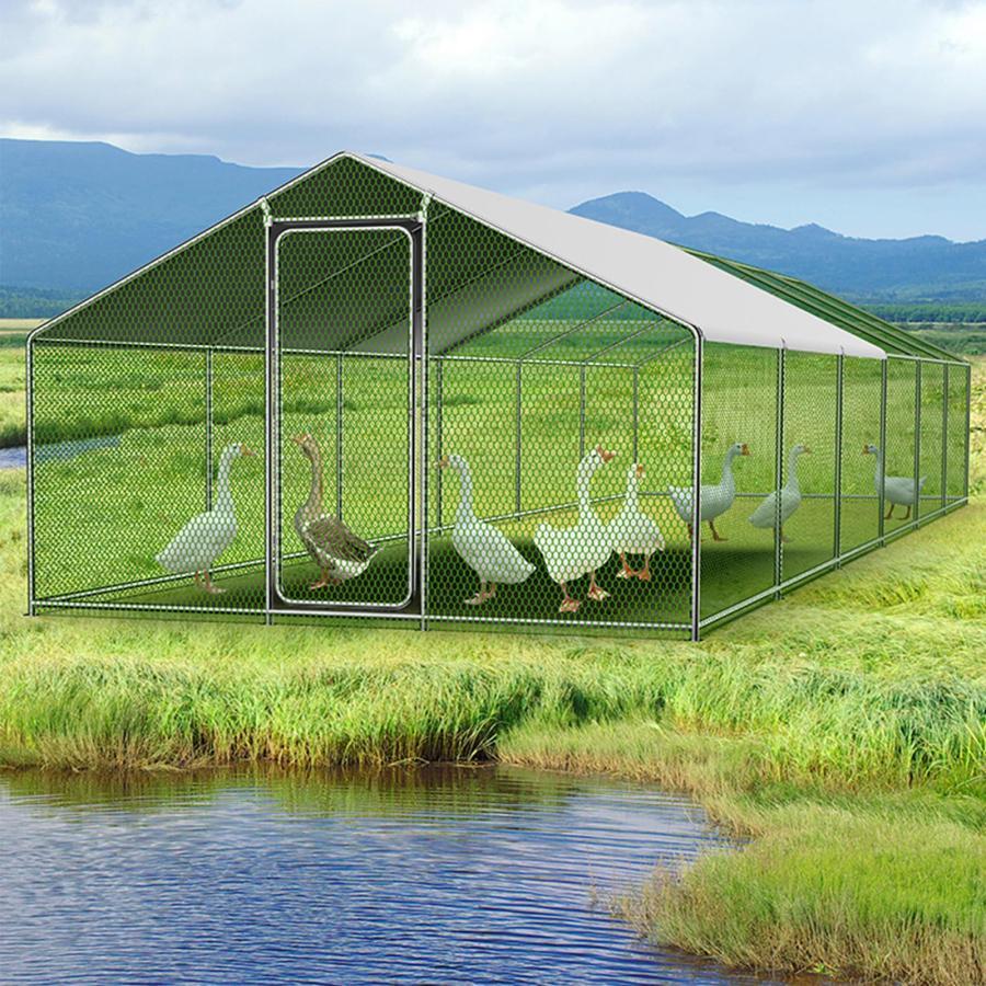 短納期鶏小屋 屋外 堅牢構造 大型 鶏舎 鶏ペン 高耐久 庭用 農場用 耐候性 防雨 防性紫外線防止 広い空間鶏小屋
