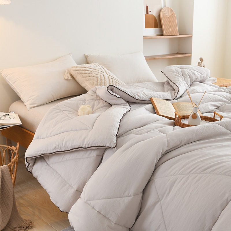 四季通用被芯抗菌肌冬被春秋被ポリエステル繊維抗菌磨毛キルティング羽糸綿布団